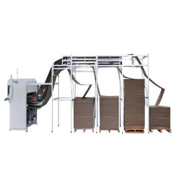 4ストック連続段ボール裁断包装機